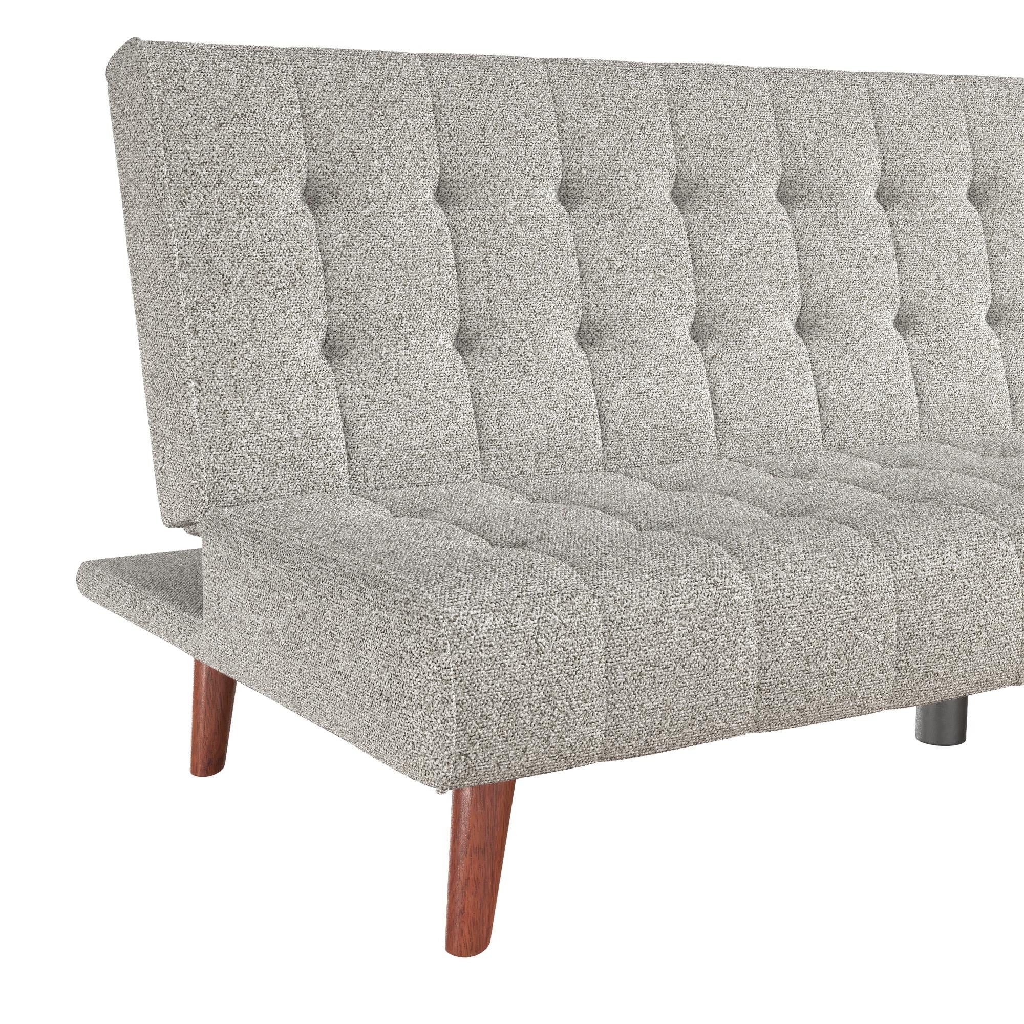 DHP Keiran Armless Mid-Century Futon Sofa Bed - Gray