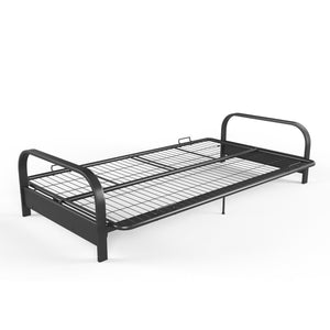 DHP Futon Set with Metal Frame and 6" Spring Mattress - Gray