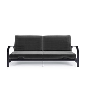 DHP Futon Set with Metal Frame and 6" Spring Mattress - Gray