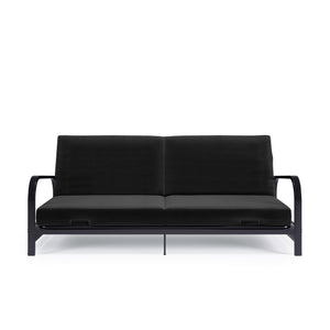 DHP Futon Set with Metal Frame and 6" Spring Mattress - Black