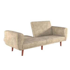 DHP Daylen Mid-Century Futon Sofa Bed - Beige - 2-Seater