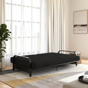 DHP Futon Set with Metal Frame and 6" Spring Mattress - Black