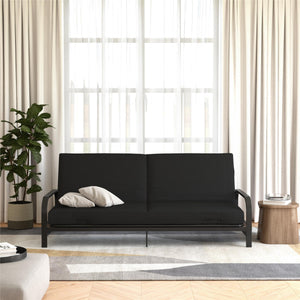 DHP Futon Set with Metal Frame and 6" Spring Mattress - Black