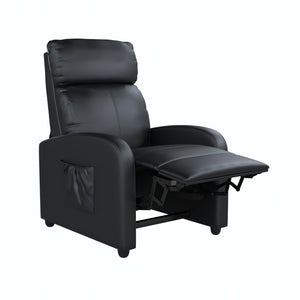 DHP Harrison Pushback Recliner - Black - 1-Seater