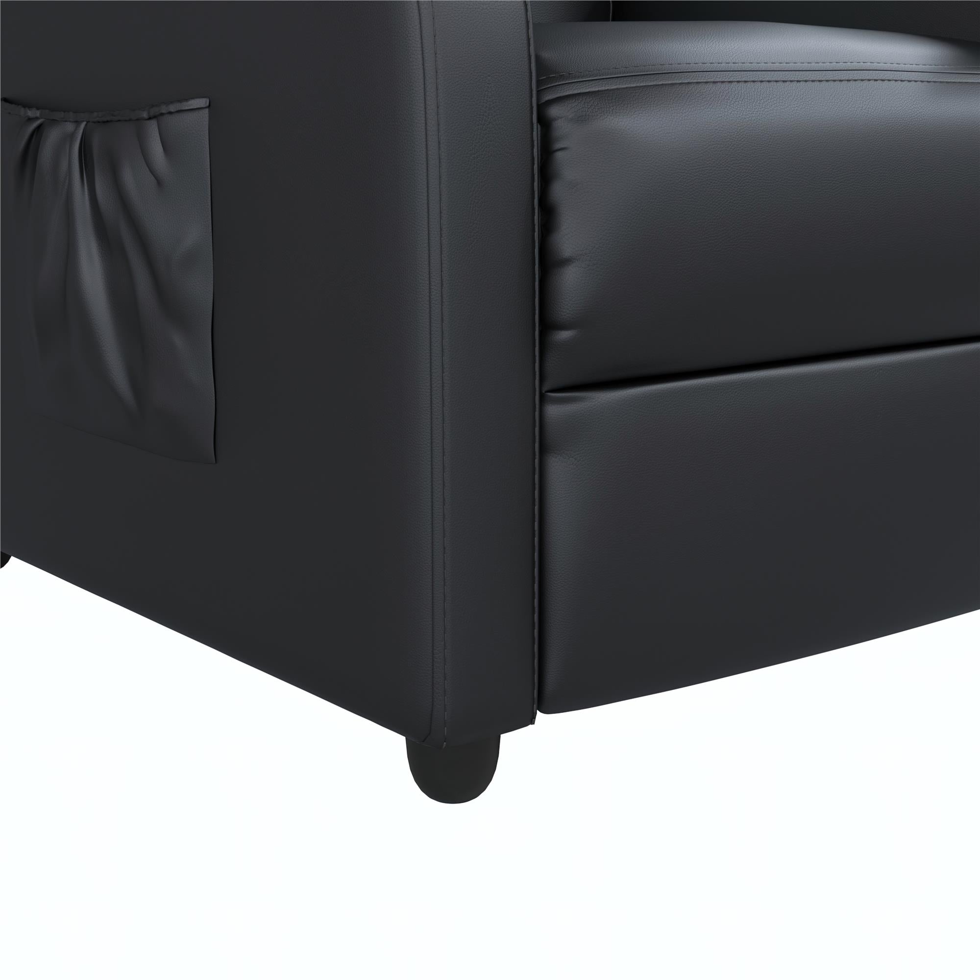 DHP Harrison Pushback Recliner - Black - 1-Seater