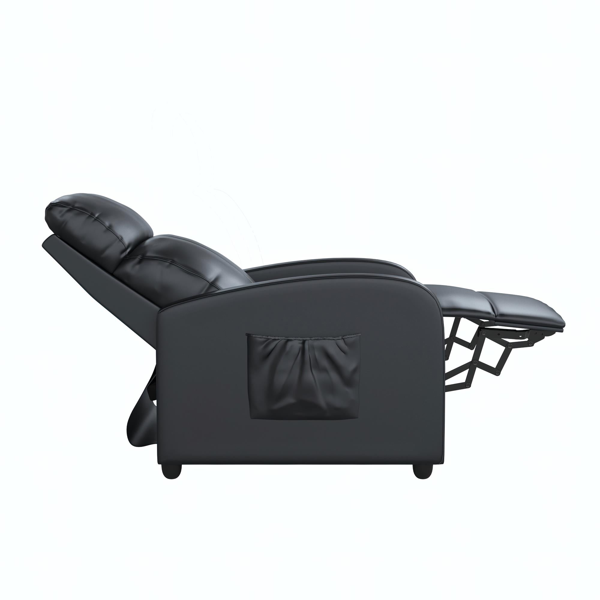 DHP Harrison Pushback Recliner - Black - 1-Seater