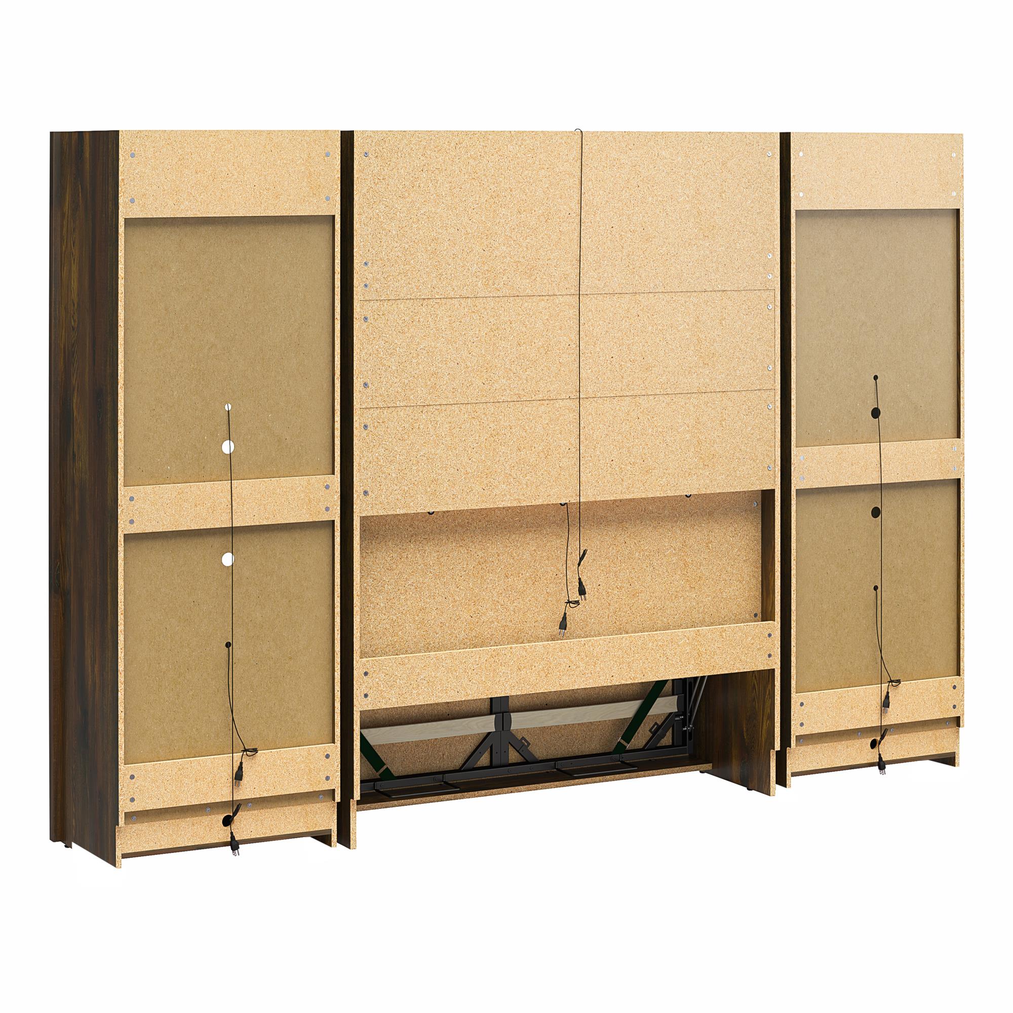 Signature Sleep Farmington Full Murphy Bed with 2 Side Cabinets - Century Barn Pine - Full