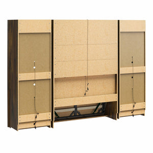 Signature Sleep Farmington Full Murphy Bed with 2 Side Cabinets - Century Barn Pine - Full