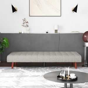 DHP Keiran Armless Mid-Century Futon Sofa Bed - Gray