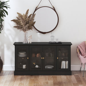 Ameriwood Home Everywhere Console for 65" TVs - Black Oak