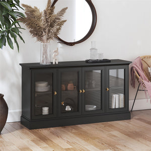 Ameriwood Home Everywhere Console for 65" TVs - Black Oak