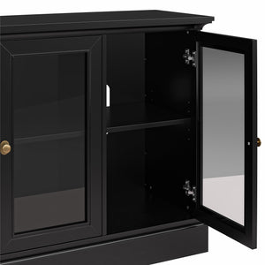 Ameriwood Home Everywhere Console for 65" TVs - Black Oak
