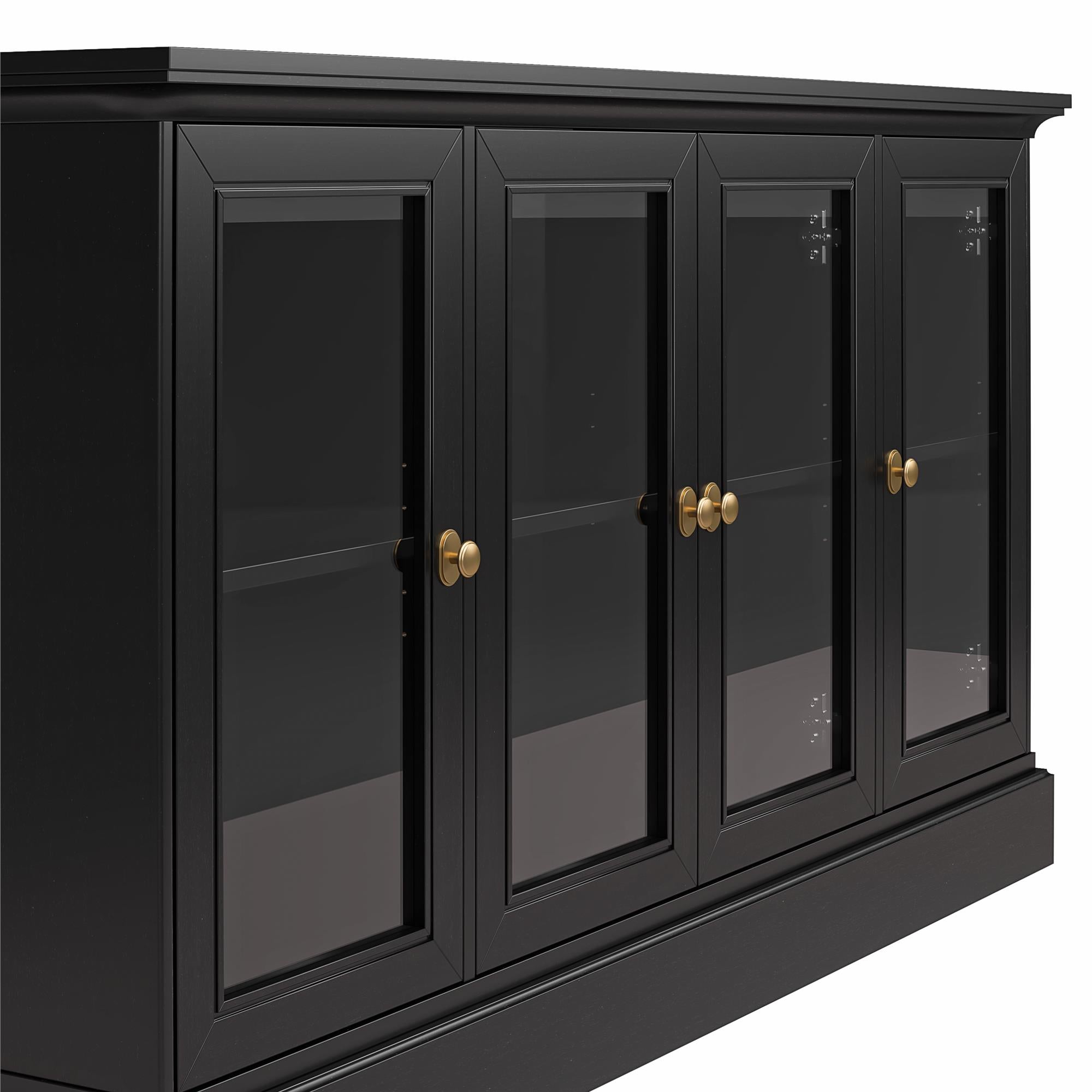 Ameriwood Home Everywhere Console for 65" TVs - Black Oak