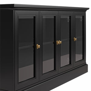 Ameriwood Home Everywhere Console for 65" TVs - Black Oak