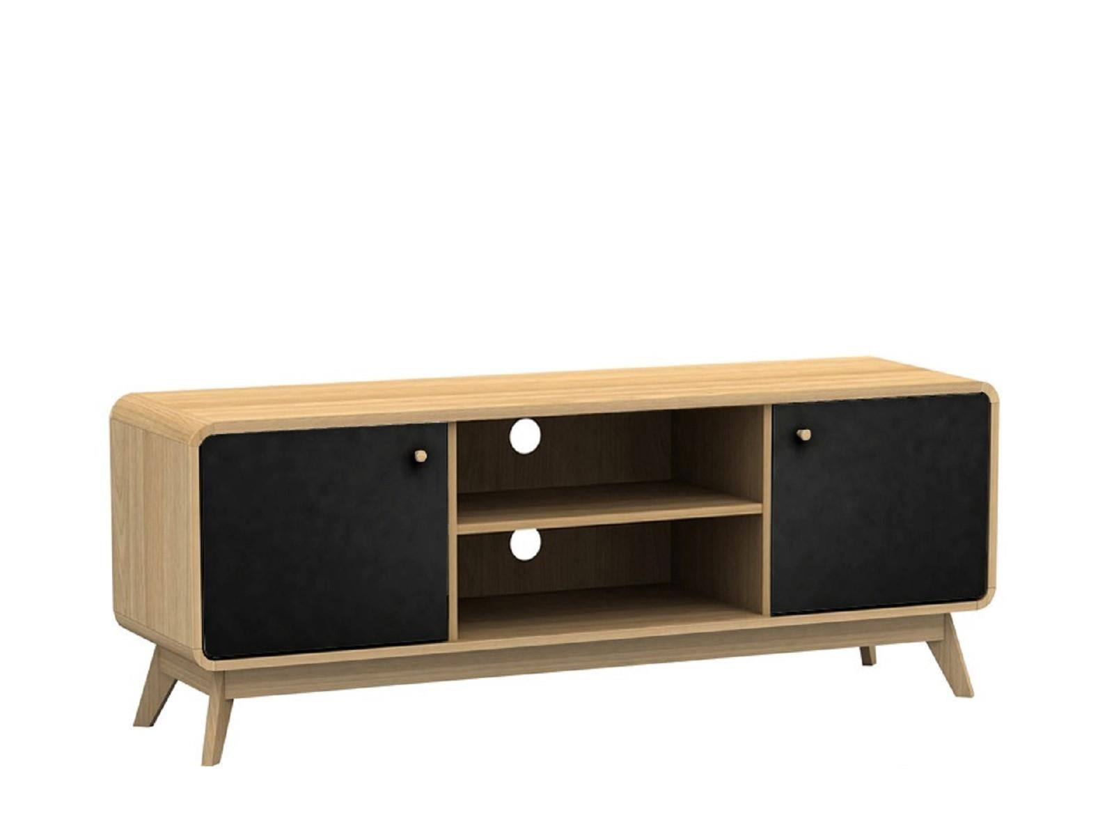 Ren Home Leva Media Console TV Stand - Light Oak
