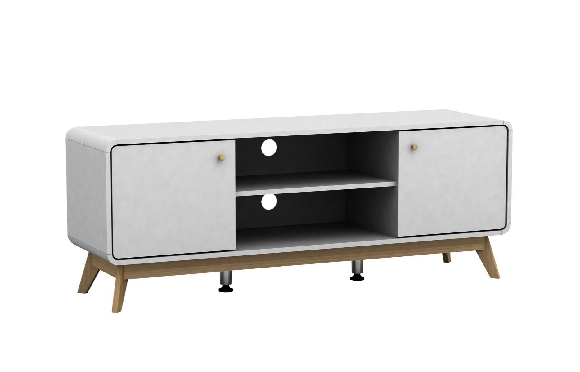 Ren Home Leva Media Console TV Stand - White