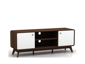 Ren Home Leva Media Console TV Stand - Walnut / White