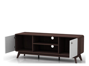 Ren Home Leva Media Console TV Stand - Walnut / White