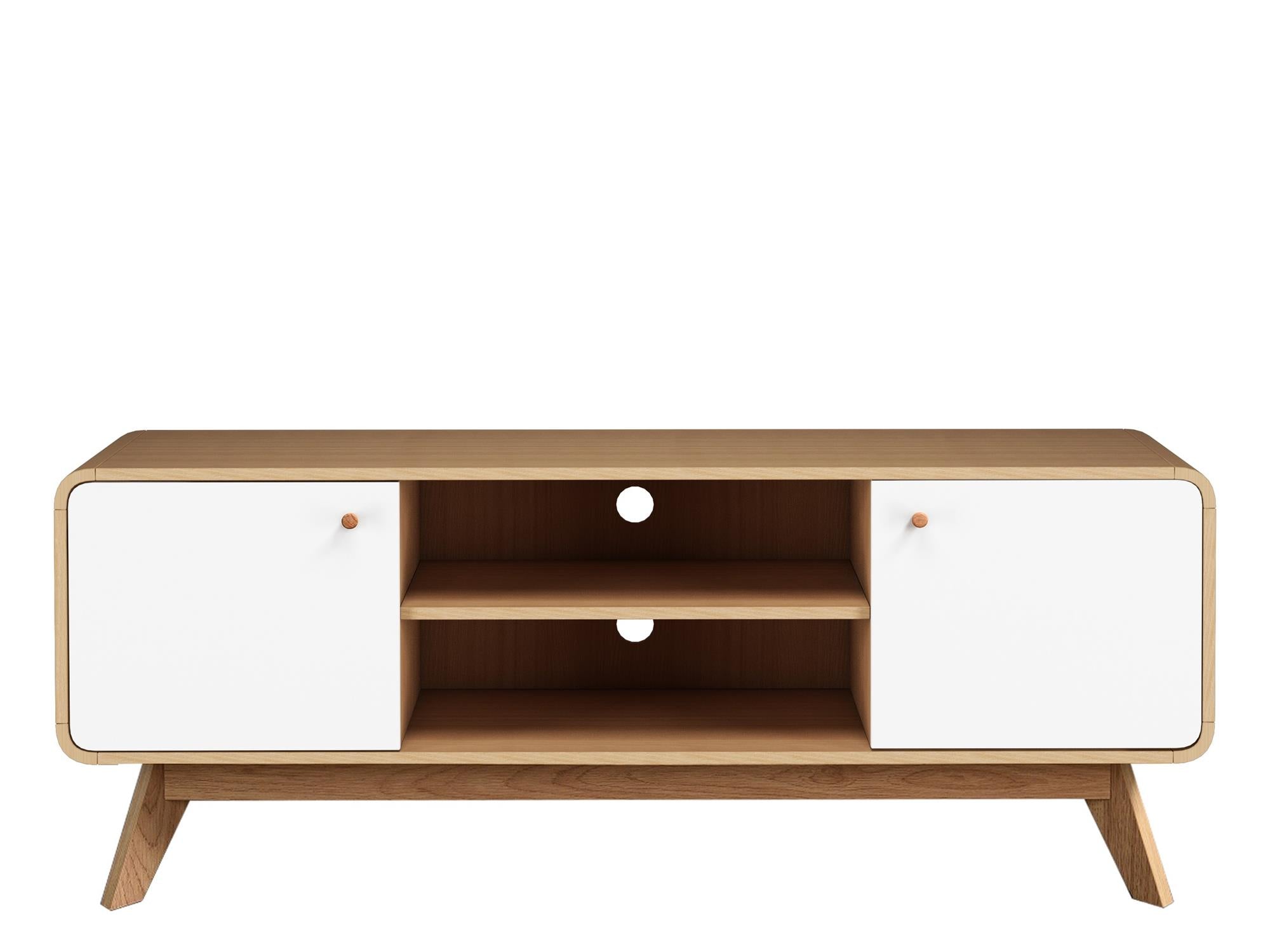 Ren Home Leva Media Console TV Stand - Oak