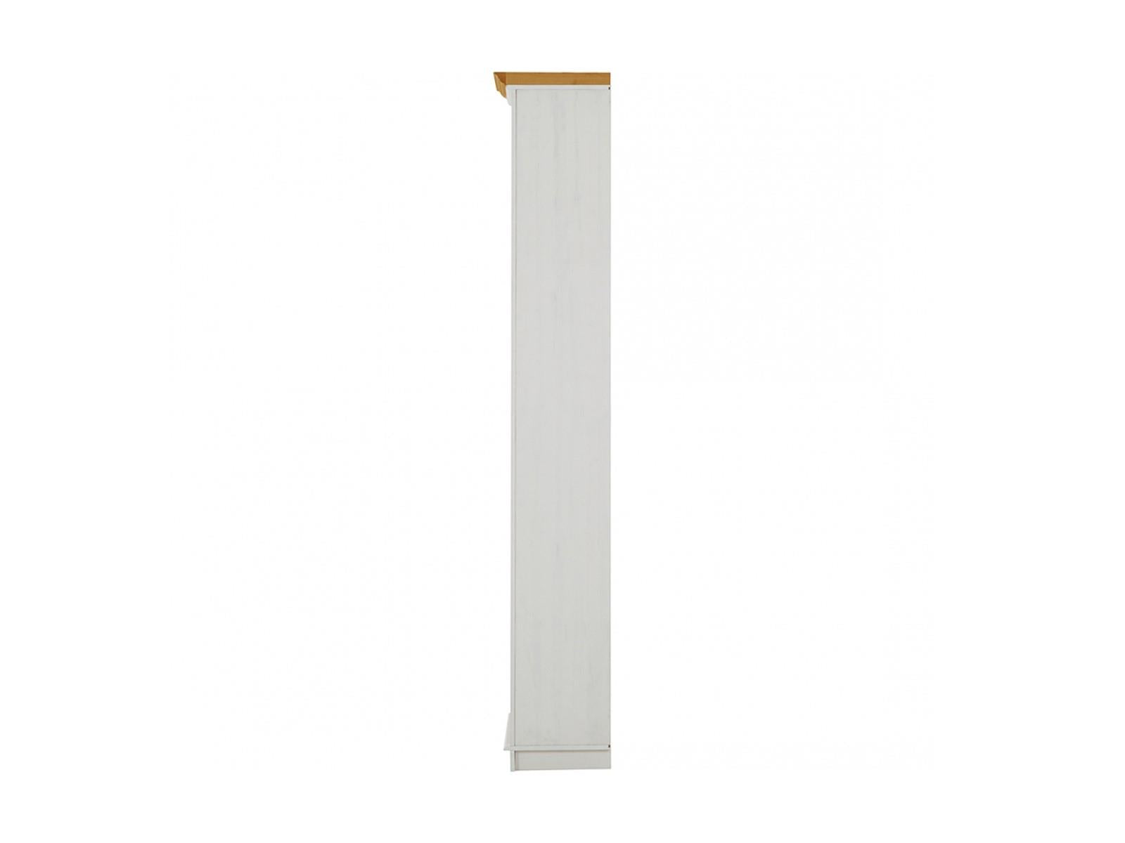 Ren Home Anita Bookcase 6 Open Shelves - White Lacquer/Light Honey