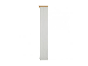 Ren Home Anita Bookcase 6 Open Shelves - White Lacquer/Light Honey