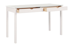 Ren Home Rom Desk with 2 Slim Drawers - White