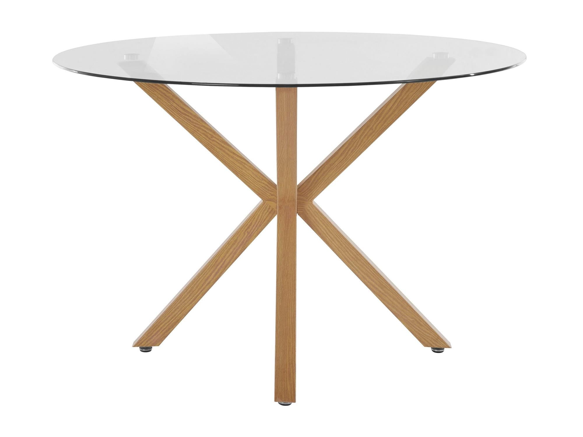 Ren Home Jumi Glass Dining Table - Light Oak