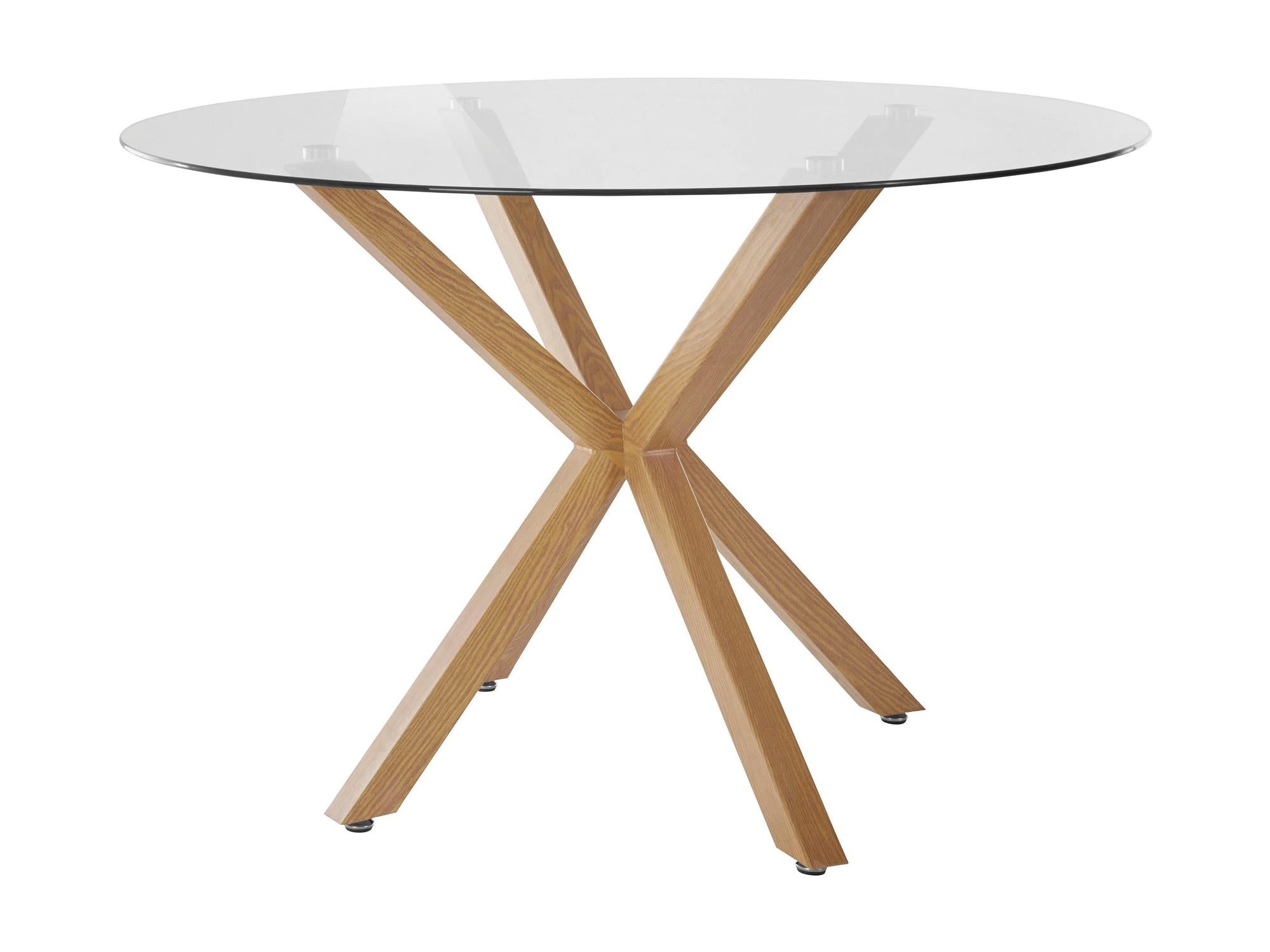 Ren Home Jumi Glass Dining Table - Light Oak