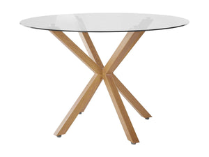 Ren Home Jumi Glass Dining Table - Light Oak