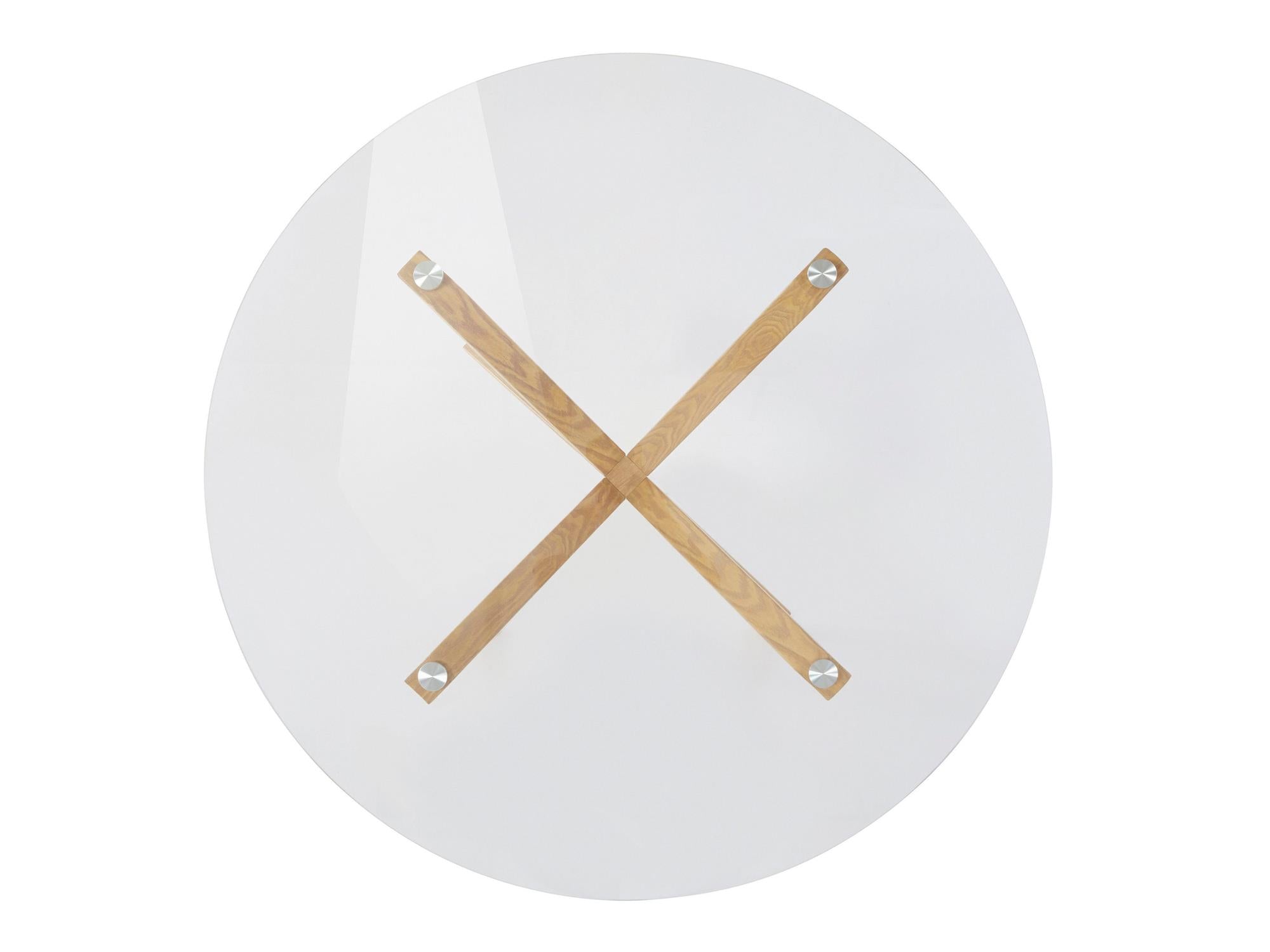 Ren Home Jumi Glass Dining Table - Light Oak
