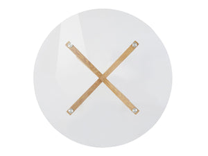 Ren Home Jumi Glass Dining Table - Light Oak