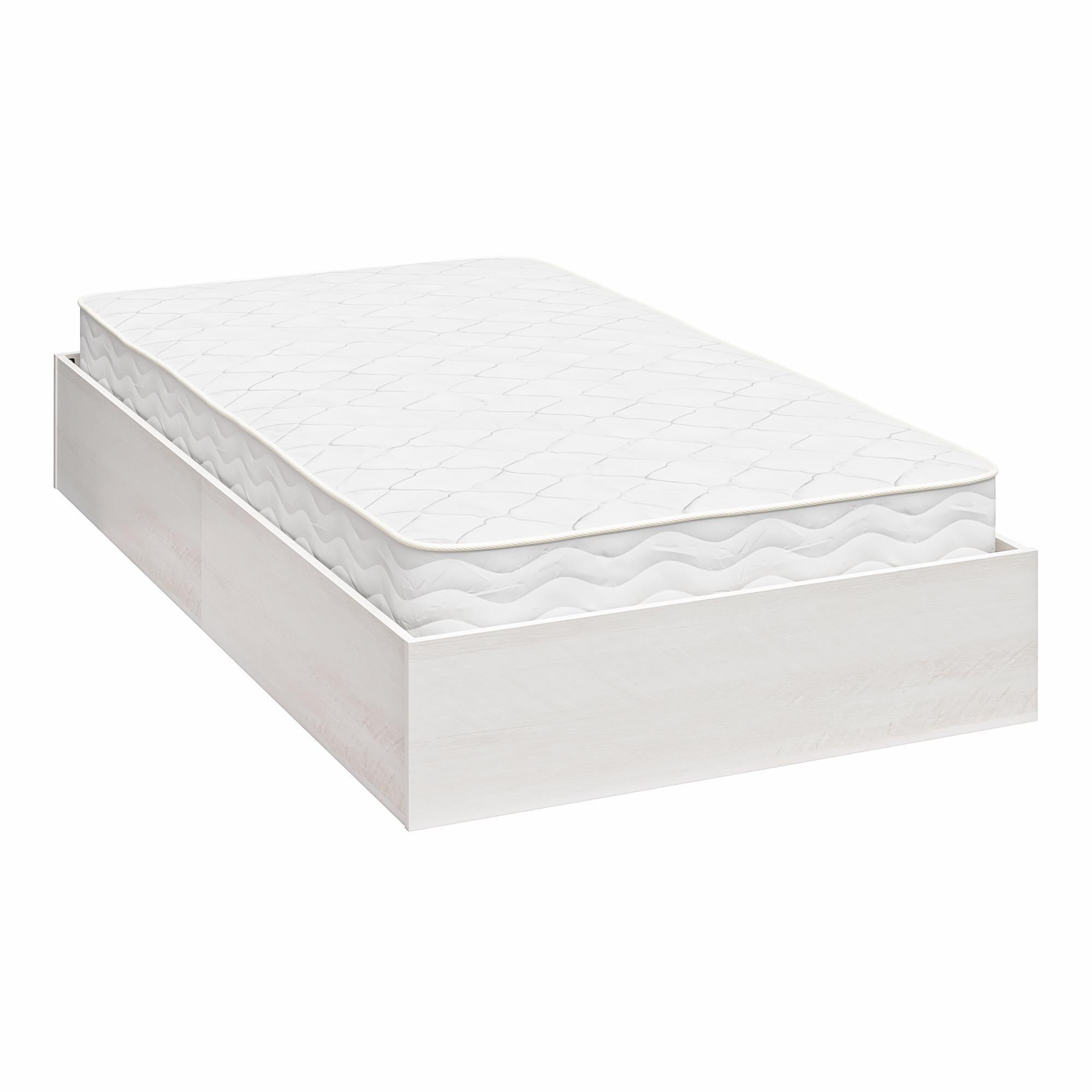 Signature Sleep Magnus Twin Size Bed and Mattress Set - Ivory Oak - Twin