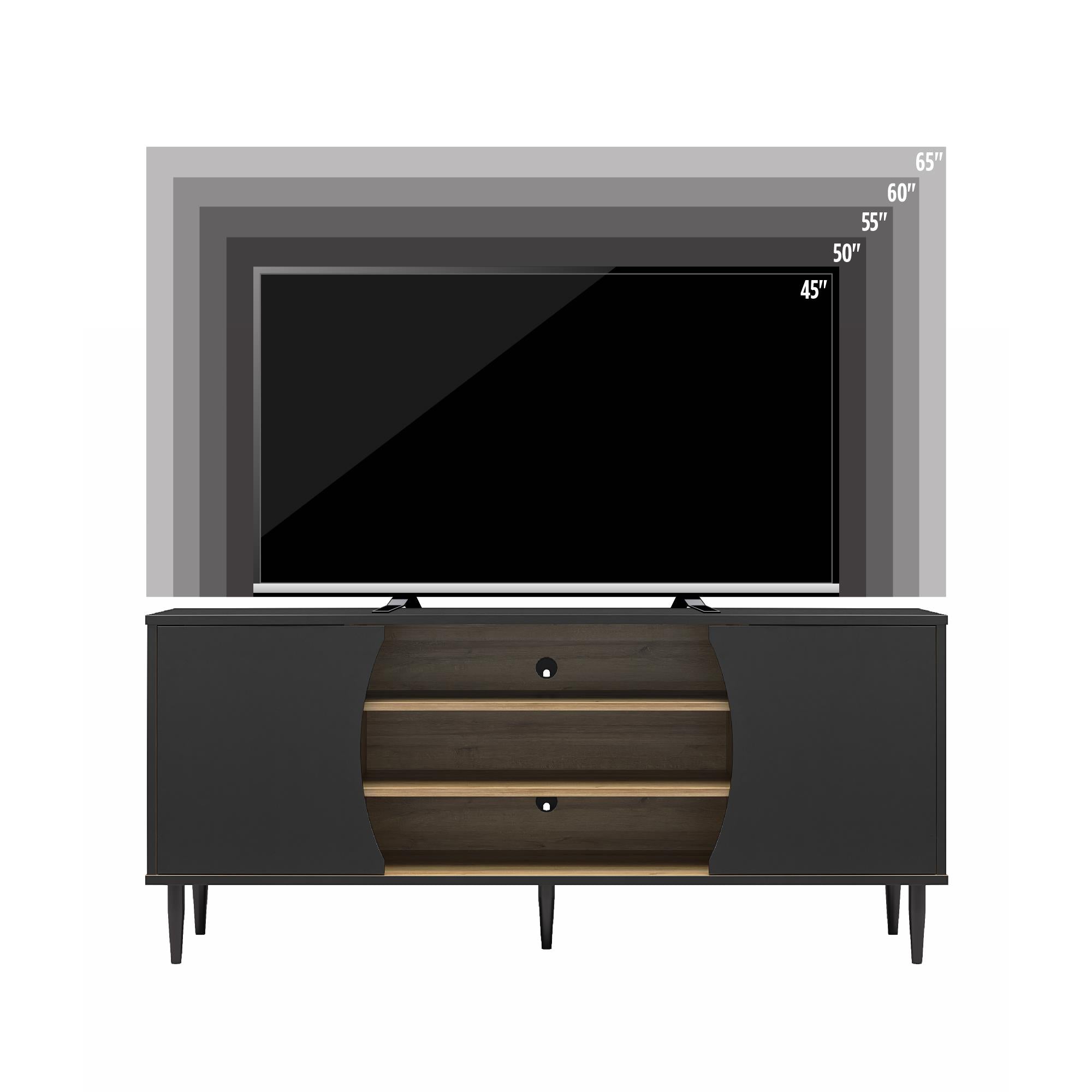 Ameriwood Home Delmar Media Console for TVs up to 65" - Natural