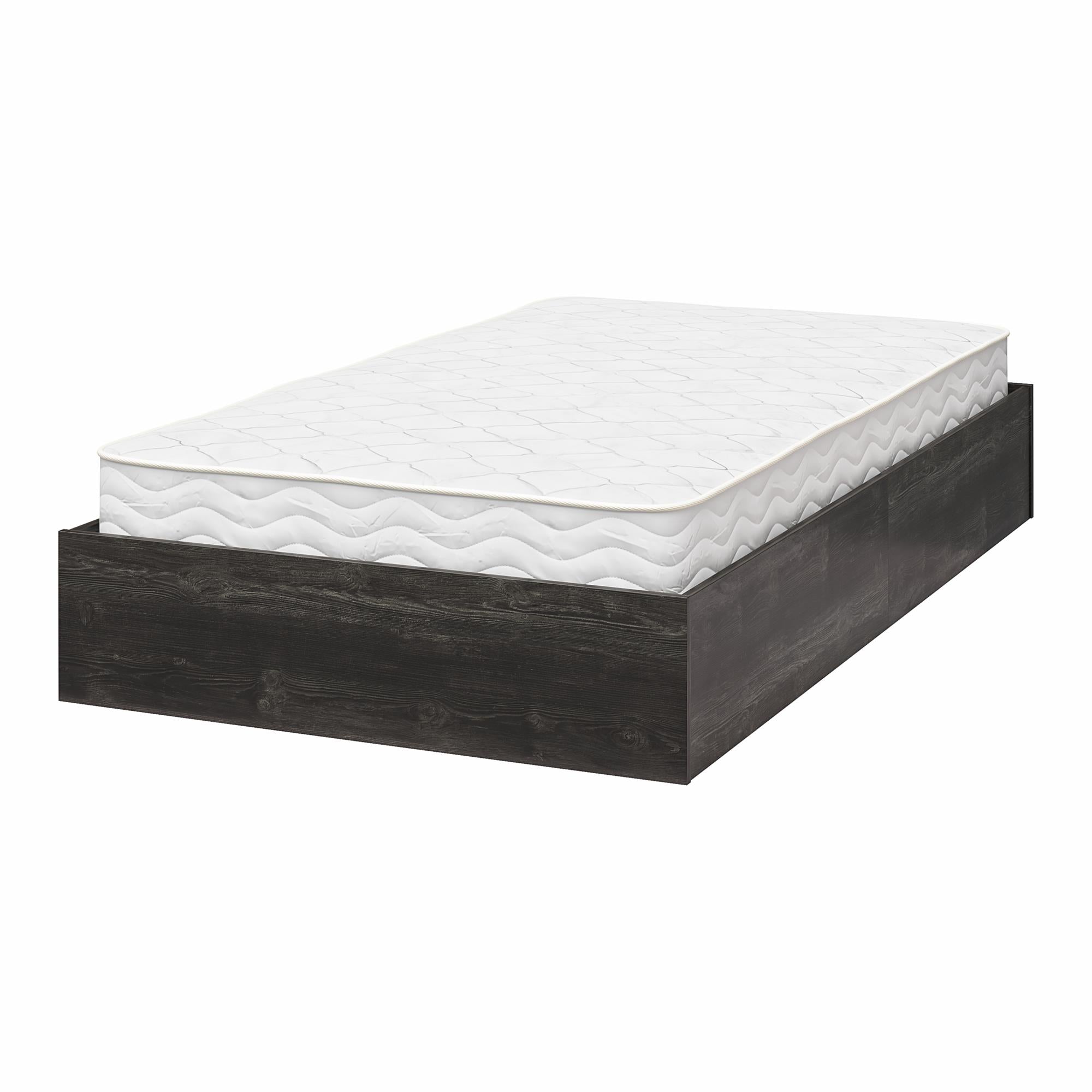Signature Sleep Magnus Twin Size Bed and Mattress Set - Black Oak - Twin