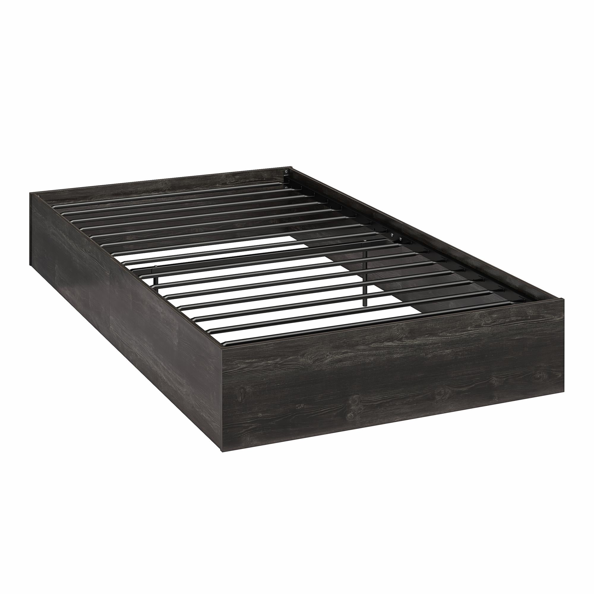 Signature Sleep Magnus Twin Size Bed and Mattress Set - Black Oak - Twin
