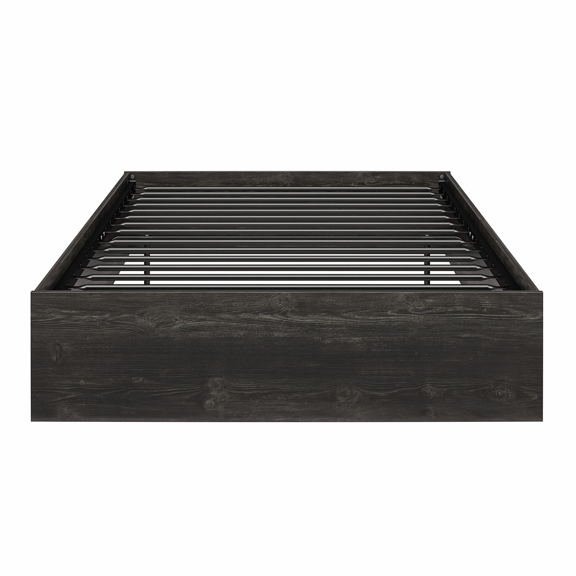 Signature Sleep Magnus Twin Size Bed and Mattress Set - Black Oak - Twin