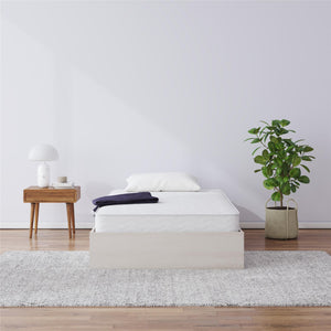 Signature Sleep Magnus Twin Size Bed and Mattress Set - Ivory Oak - Twin