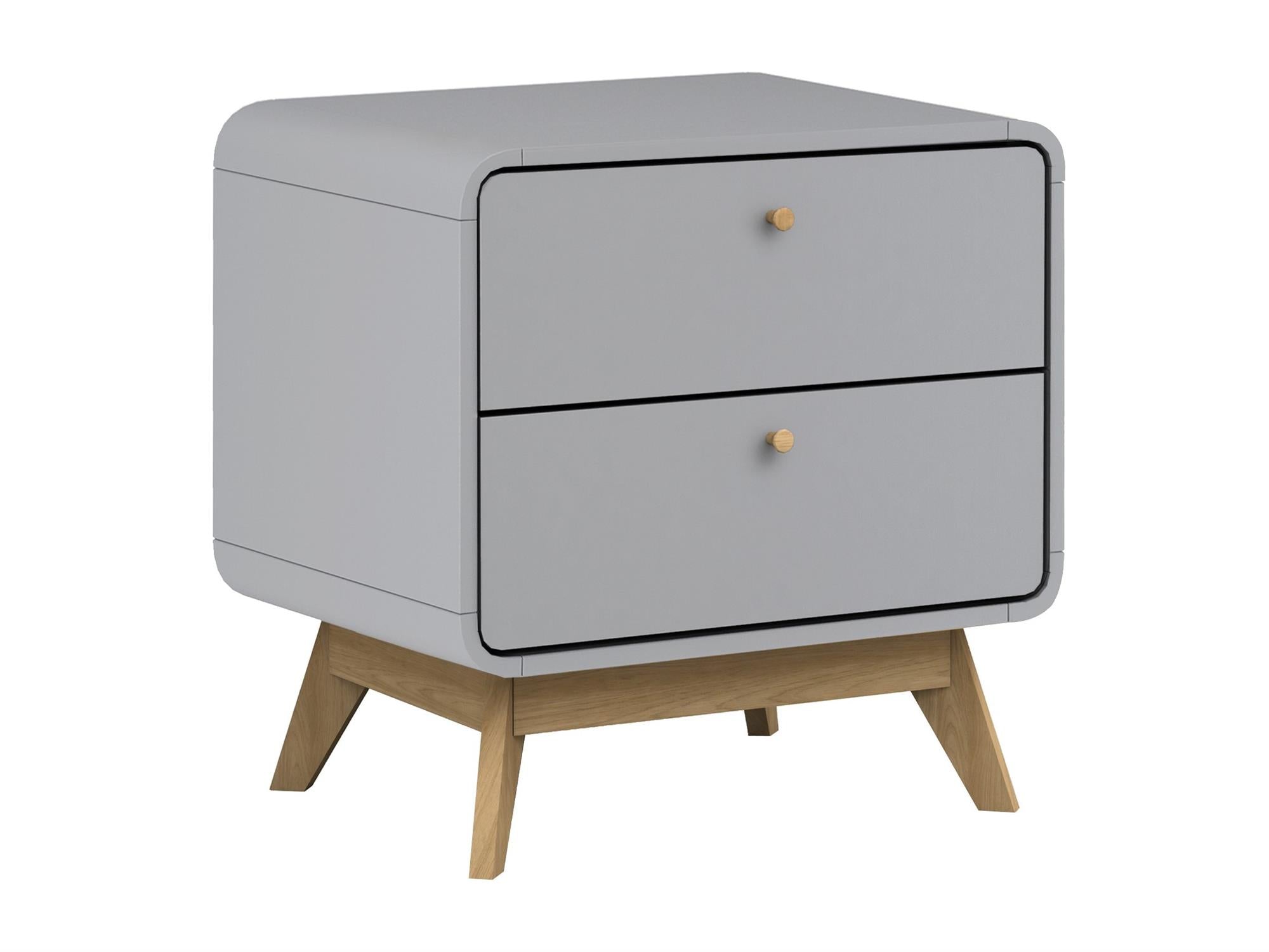 Ren Home Leva 2 Drawer Nightstand - Gray