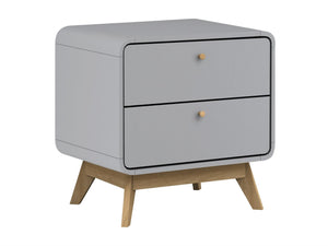 Ren Home Leva 2 Drawer Nightstand - Gray