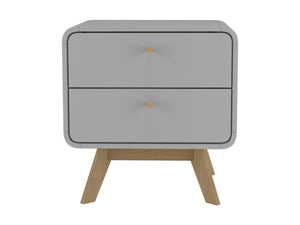 Ren Home Leva 2 Drawer Nightstand - Gray