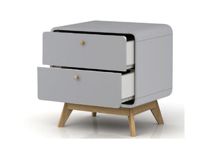 Ren Home Leva 2 Drawer Nightstand - Gray