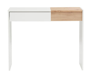 Ren Home Niles Vanity Desk with 1 Drawer and Flip-Out Mirror - Light Oak