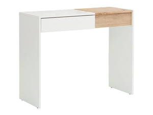 Ren Home Niles Vanity Desk with 1 Drawer and Flip-Out Mirror - Light Oak