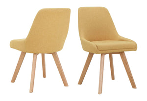 Ren Home Thora Dining Chair, Set of 2 - Mustard Yellow - Set of 2