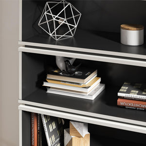 Novogratz Shadow Gaming & Collectable Display Storage Bookcase - White