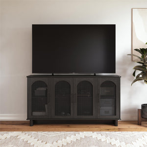 Ameriwood Home Multi-Use Console Cabinet for 65' TVs - Black Oak