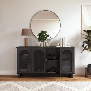 Ameriwood Home Multi-Use Console Cabinet for 65' TVs - Black Oak