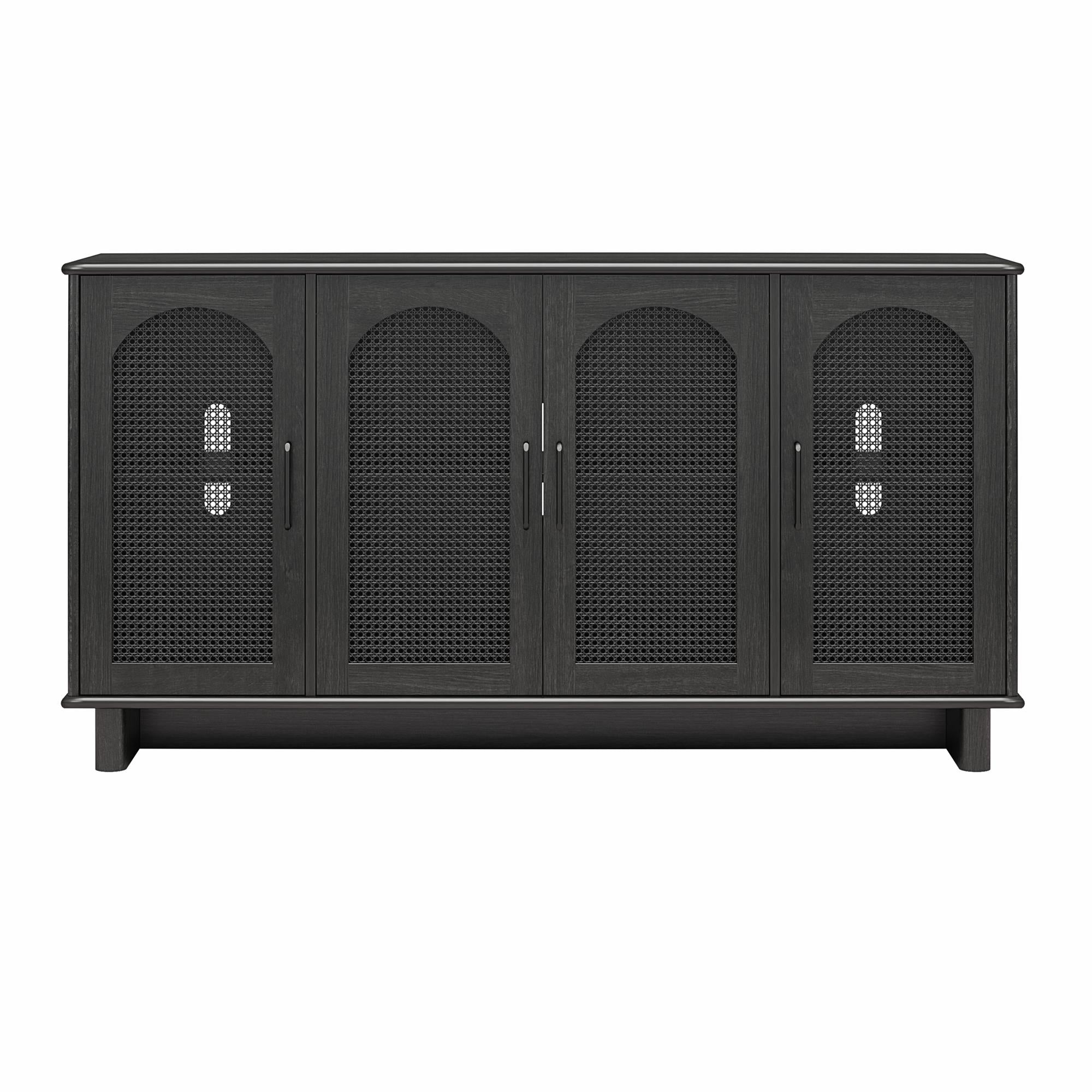 Ameriwood Home Multi-Use Console Cabinet for 65' TVs - Black Oak