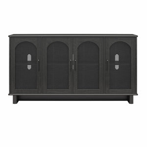 Ameriwood Home Multi-Use Console Cabinet for 65' TVs - Black Oak