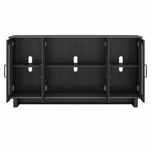 Ameriwood Home Multi-Use Console Cabinet for 65' TVs - Black Oak